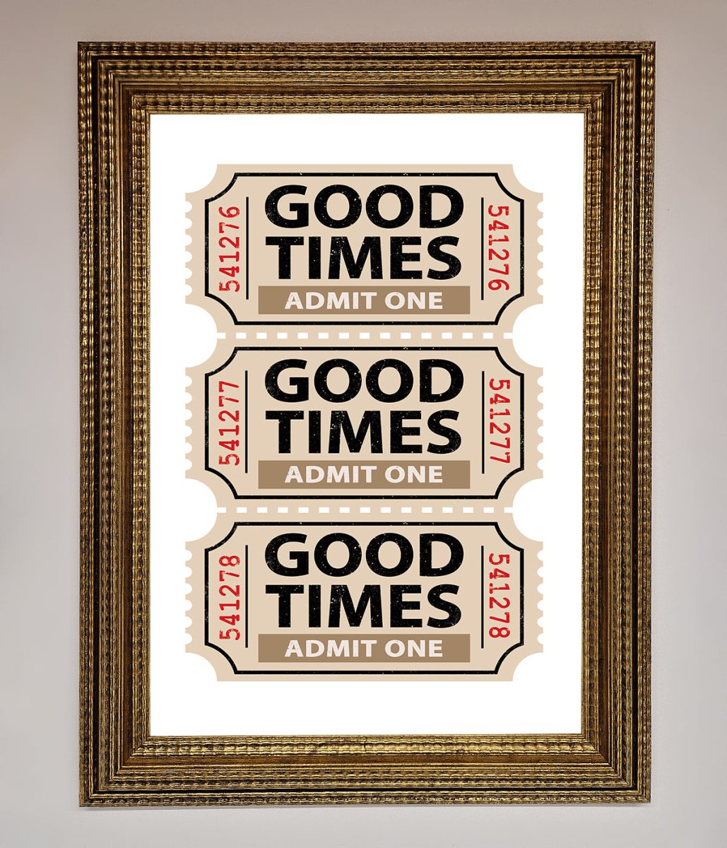 Good Times Beige Framed Wall Art-10