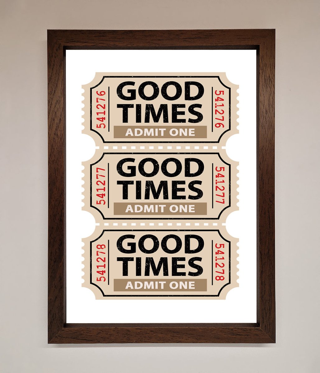 Good Times Beige Framed Wall Art-4