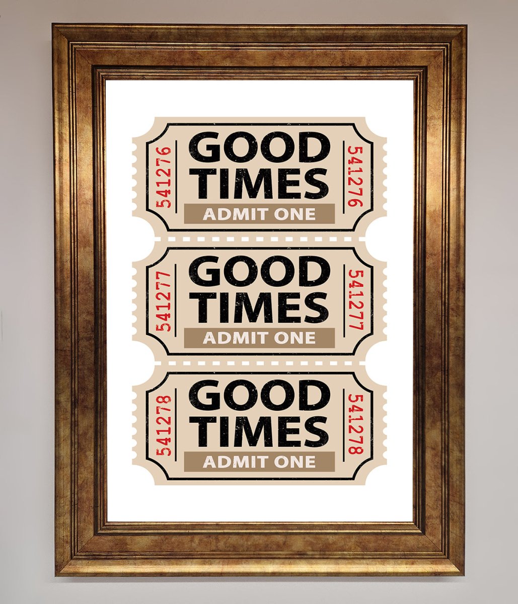 Good Times Beige Framed Wall Art-13