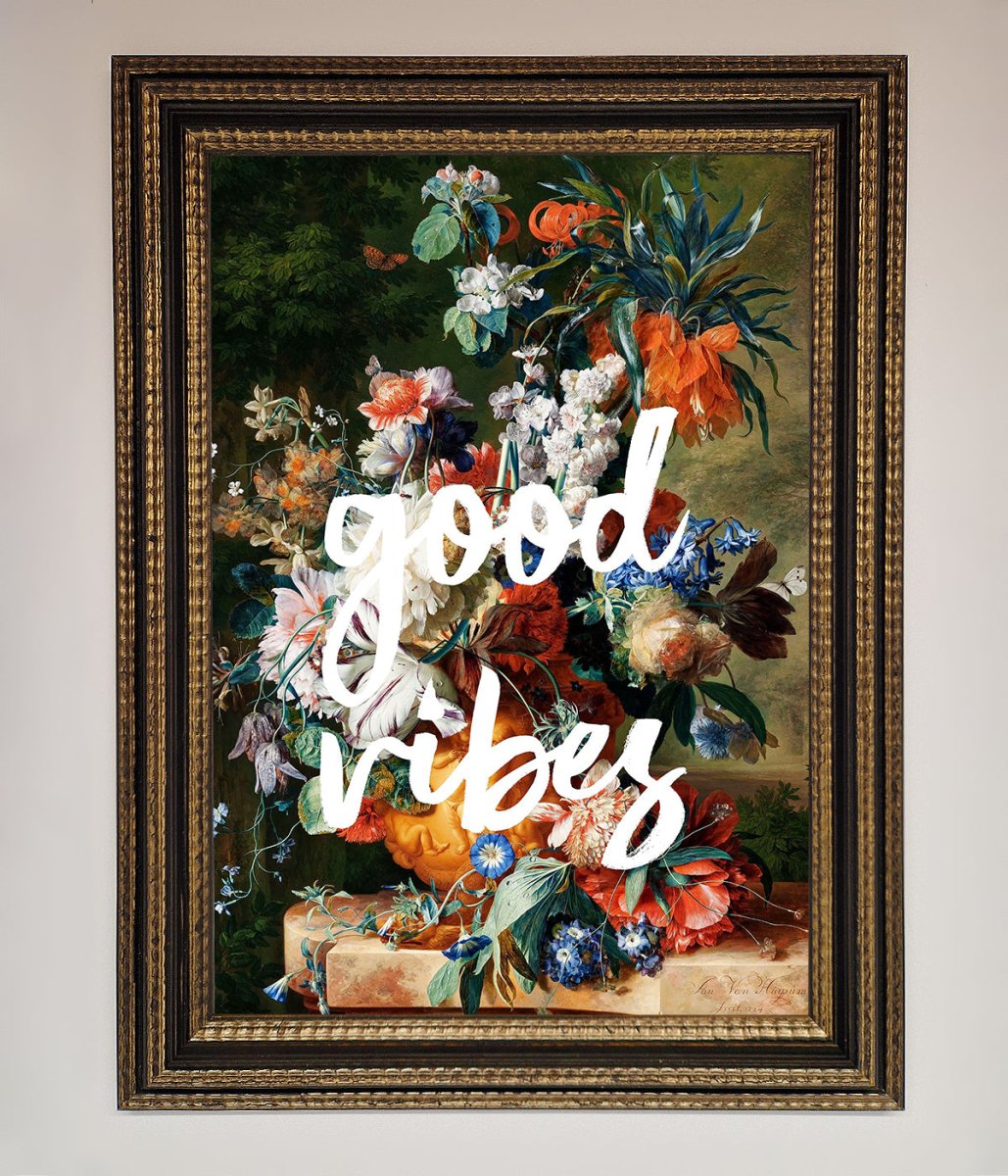 Good Vibes Framed Wall Art-0