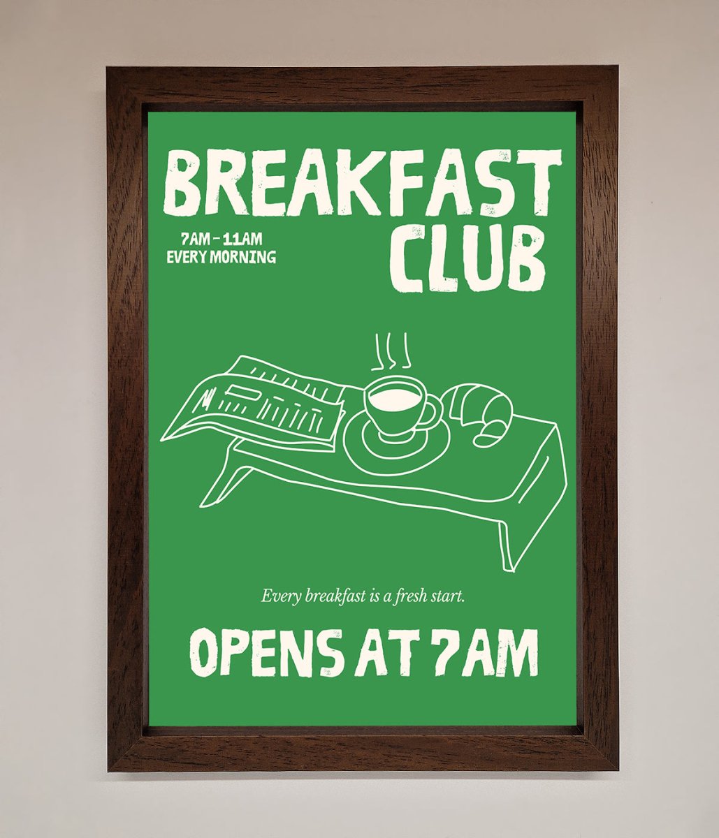 Green Breakfast Club Framed Wall Art-10