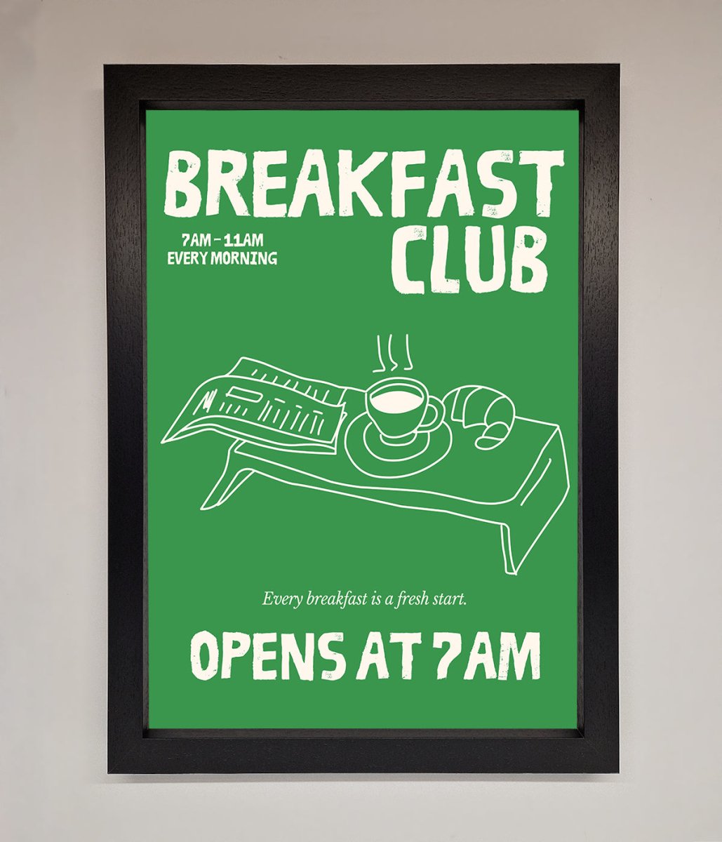 Green Breakfast Club Framed Wall Art-1