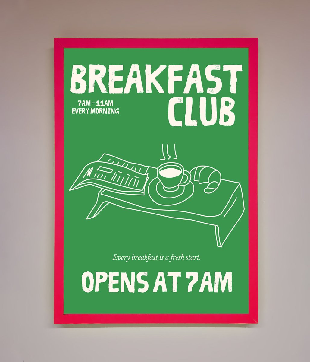 Green Breakfast Club Framed Wall Art-13