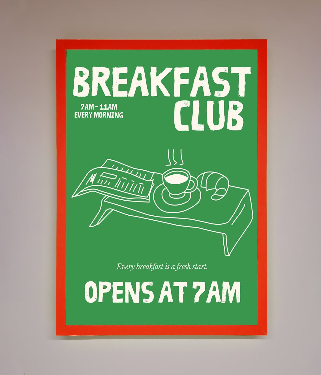 Green Breakfast Club Framed Wall Art-14