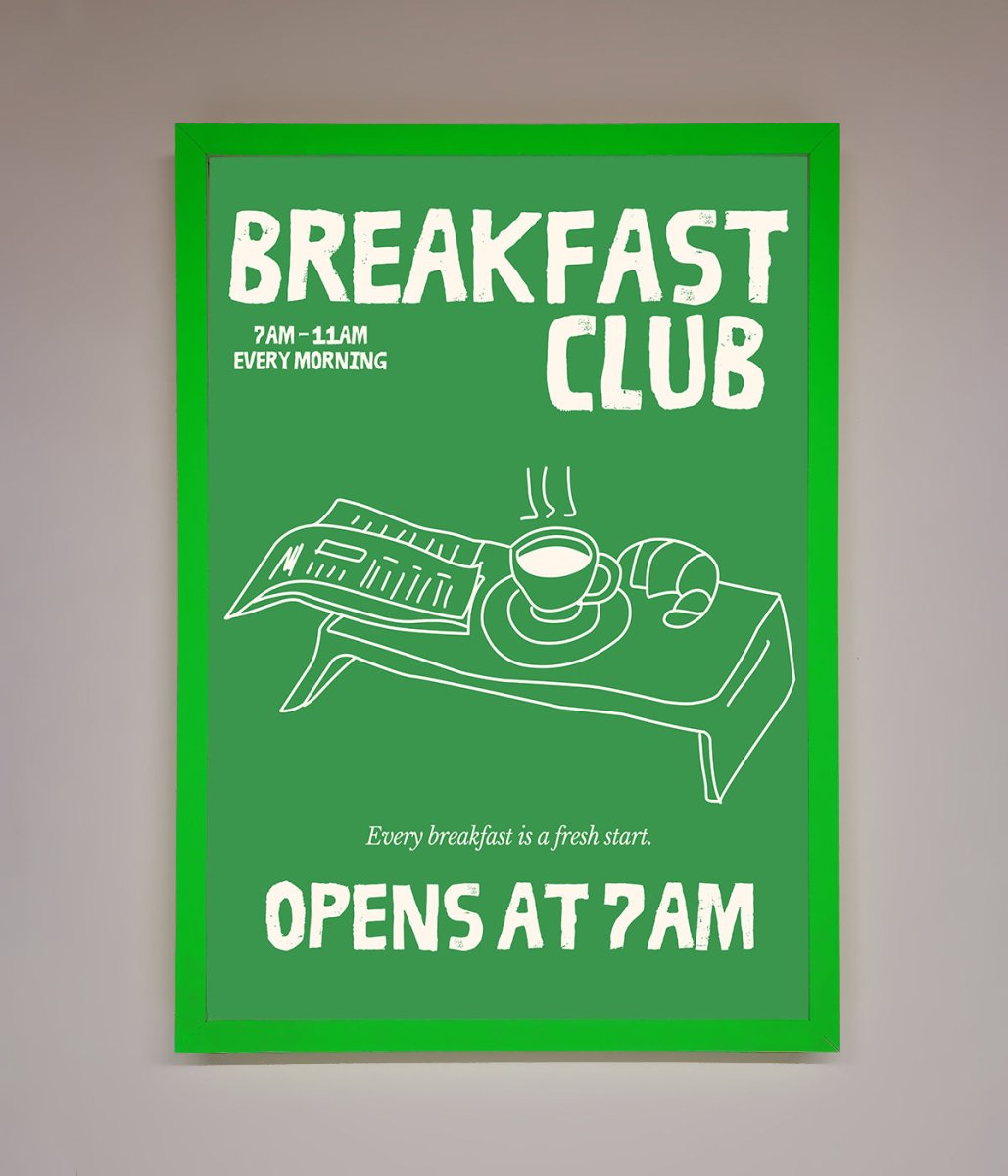 Green Breakfast Club Framed Wall Art-12