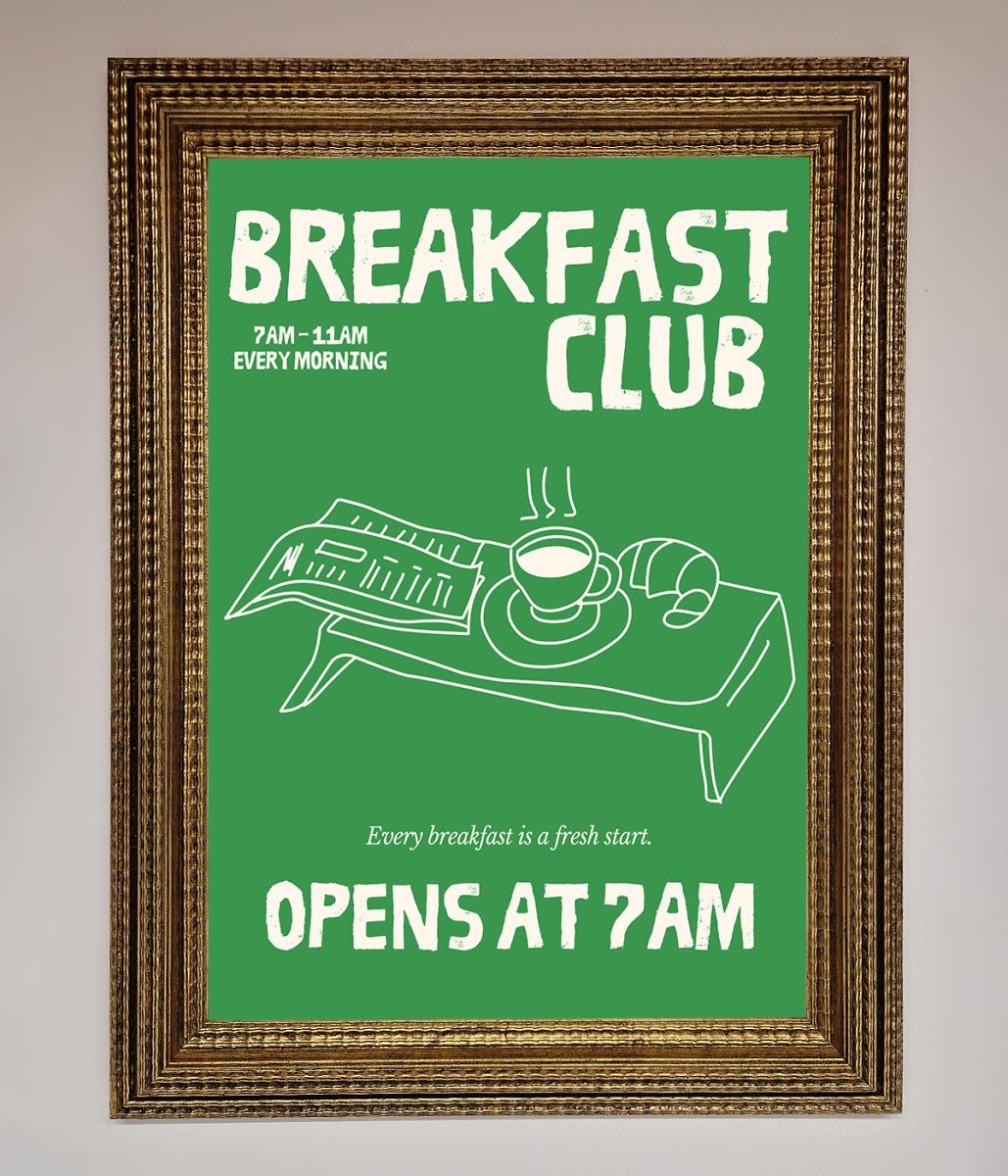 Green Breakfast Club Framed Wall Art-15