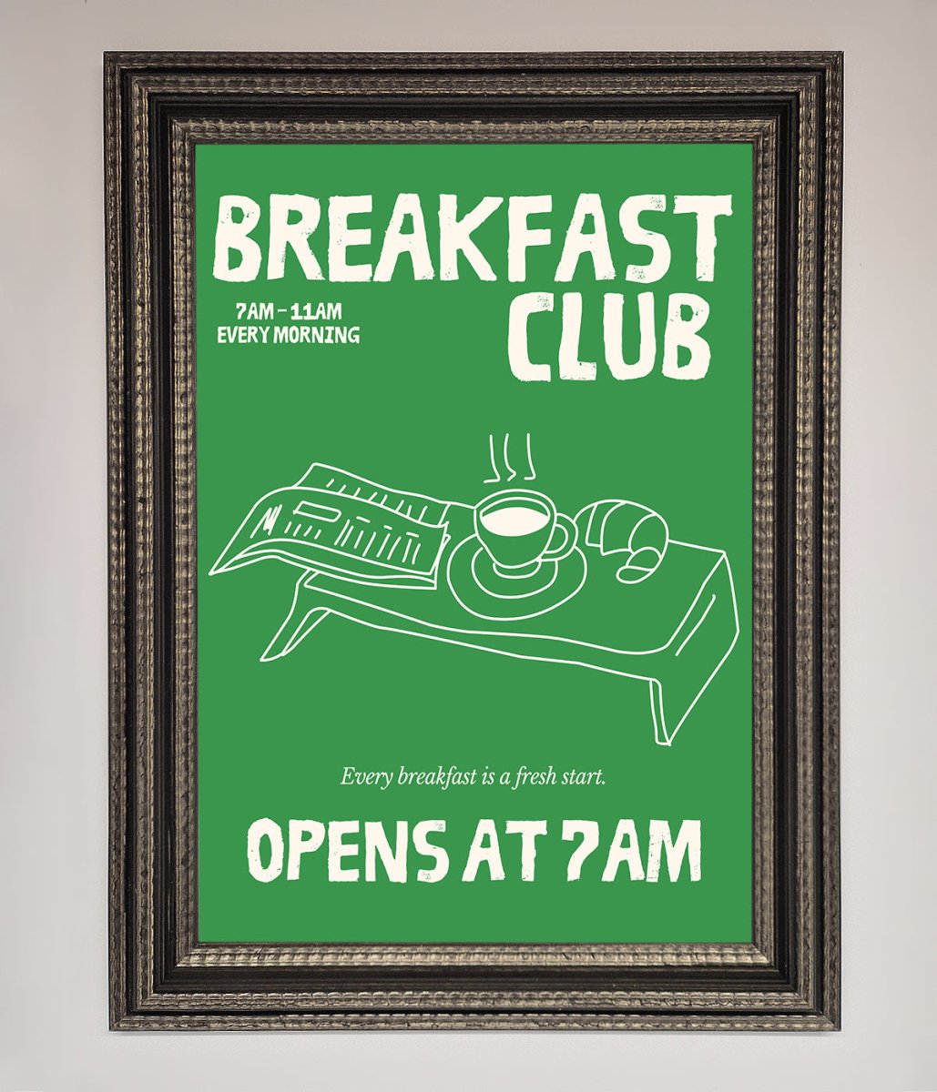 Green Breakfast Club Framed Wall Art-17