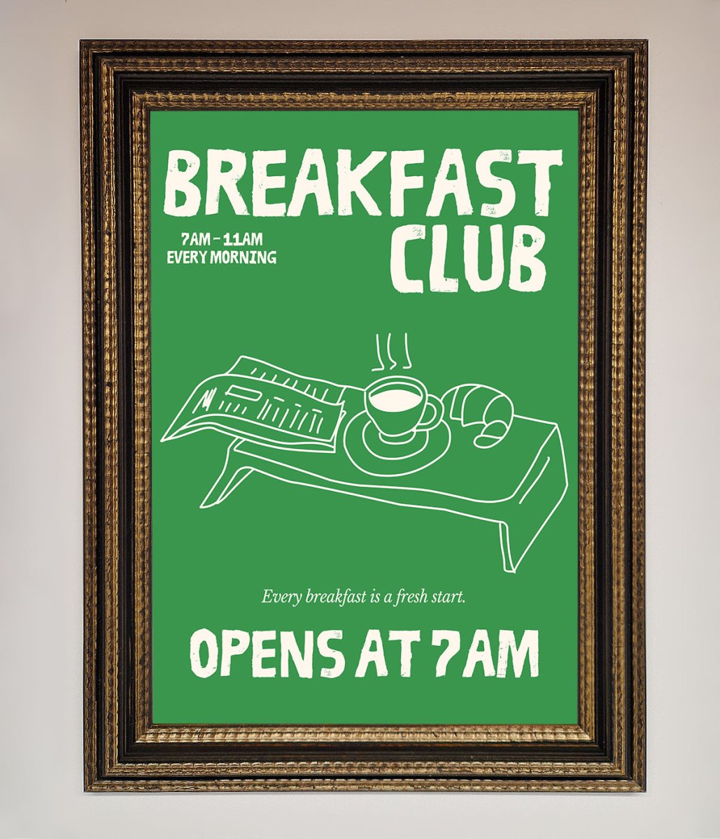Green Breakfast Club Framed Wall Art-18