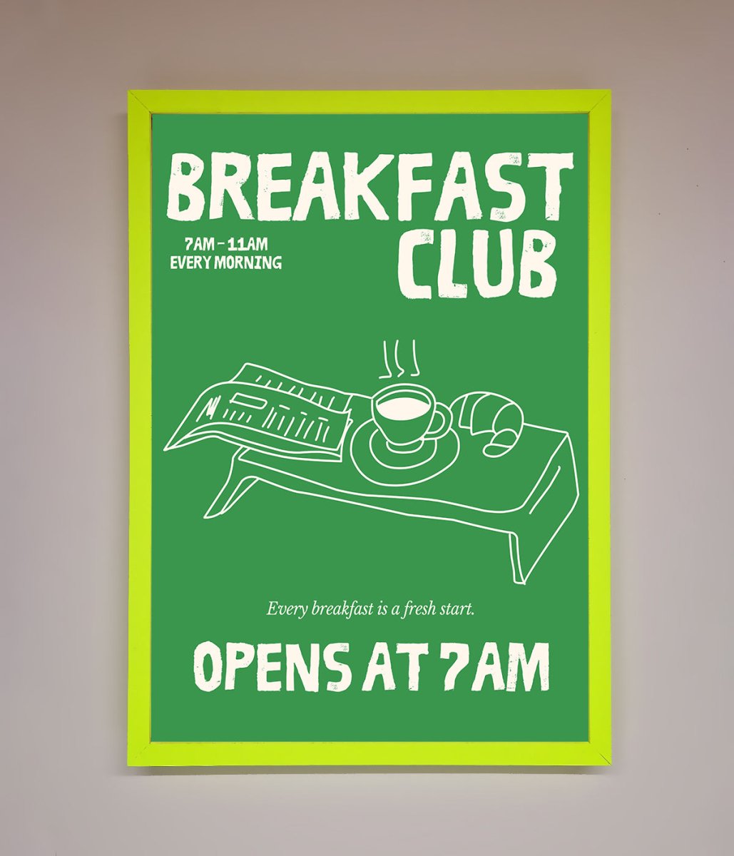 Green Breakfast Club Framed Wall Art-0