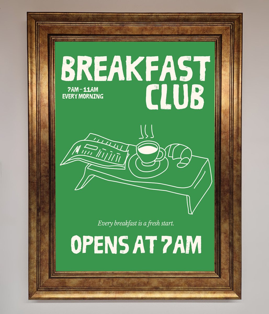 Green Breakfast Club Framed Wall Art-7