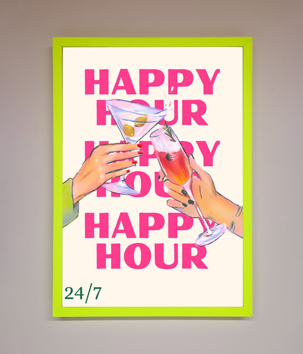 Happy Hour Framed Poster-13