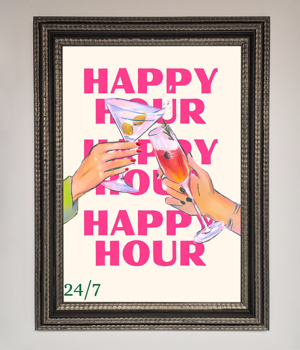 Happy Hour Framed Poster-17