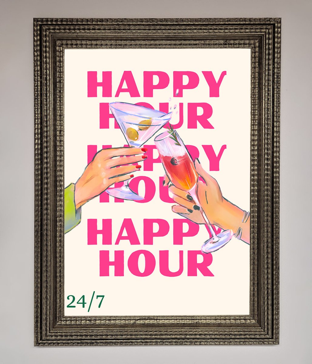 Happy Hour Framed Poster-16