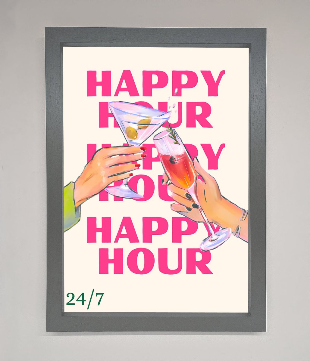 Happy Hour Framed Poster-4