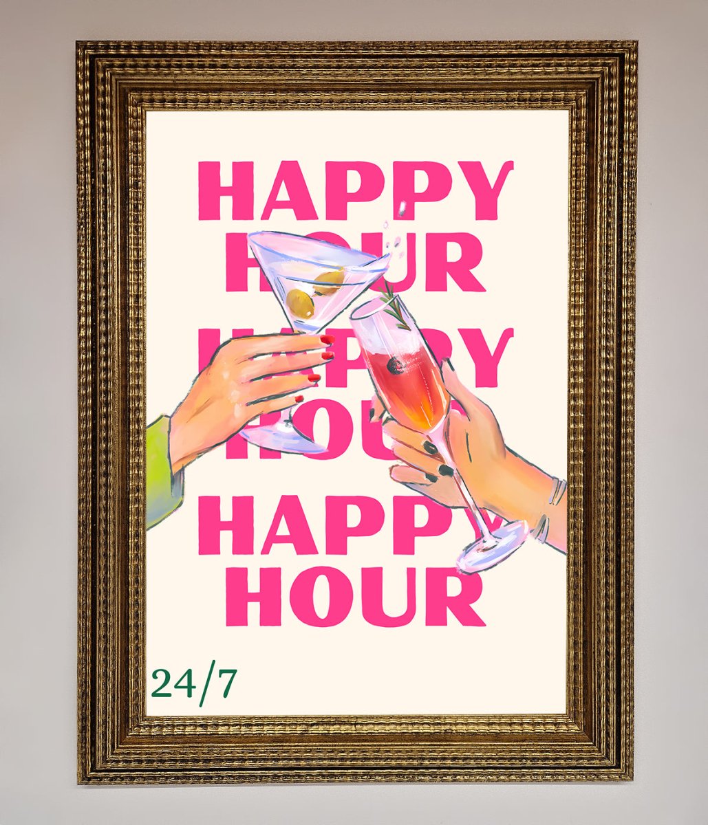 Happy Hour Framed Poster-15