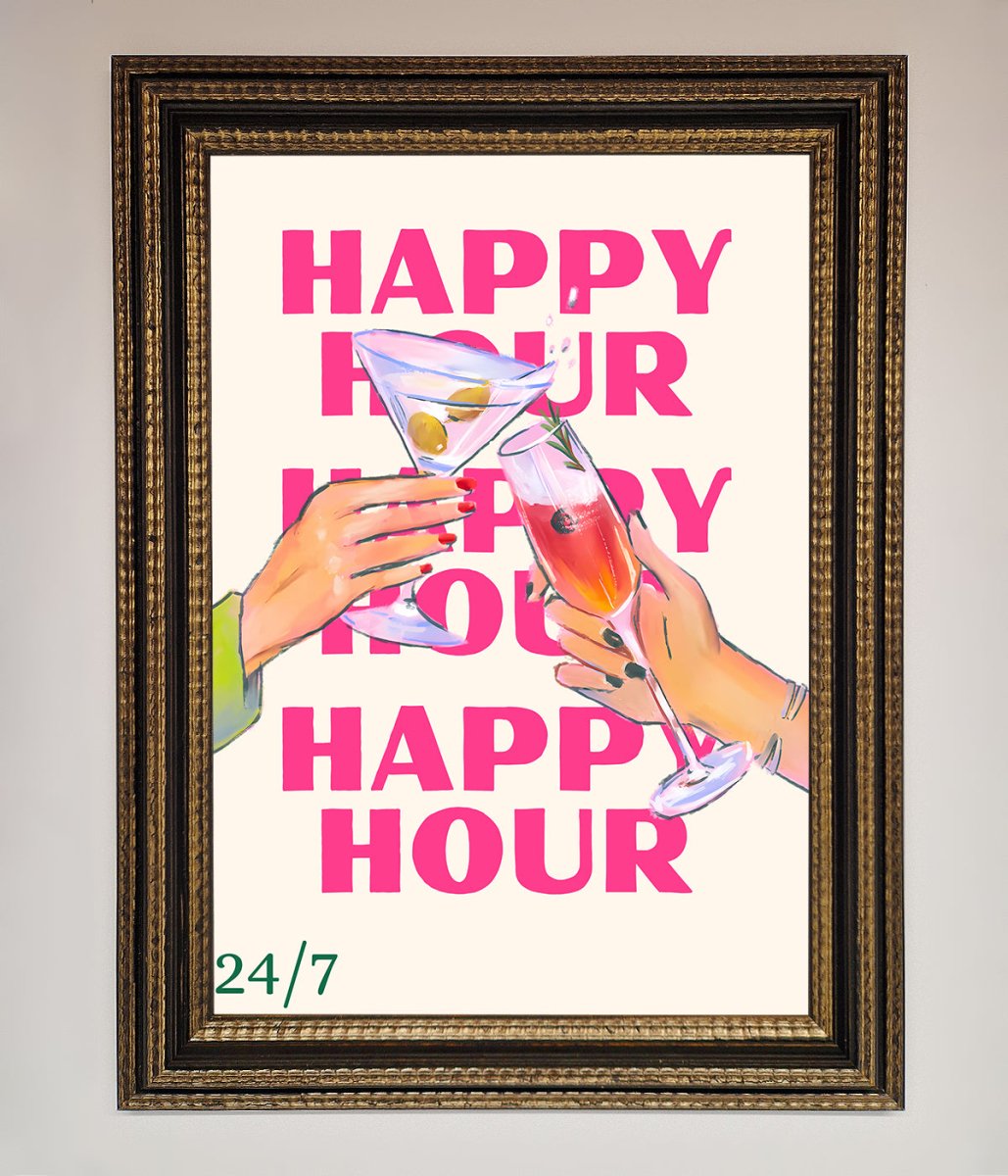 Happy Hour Framed Poster-18