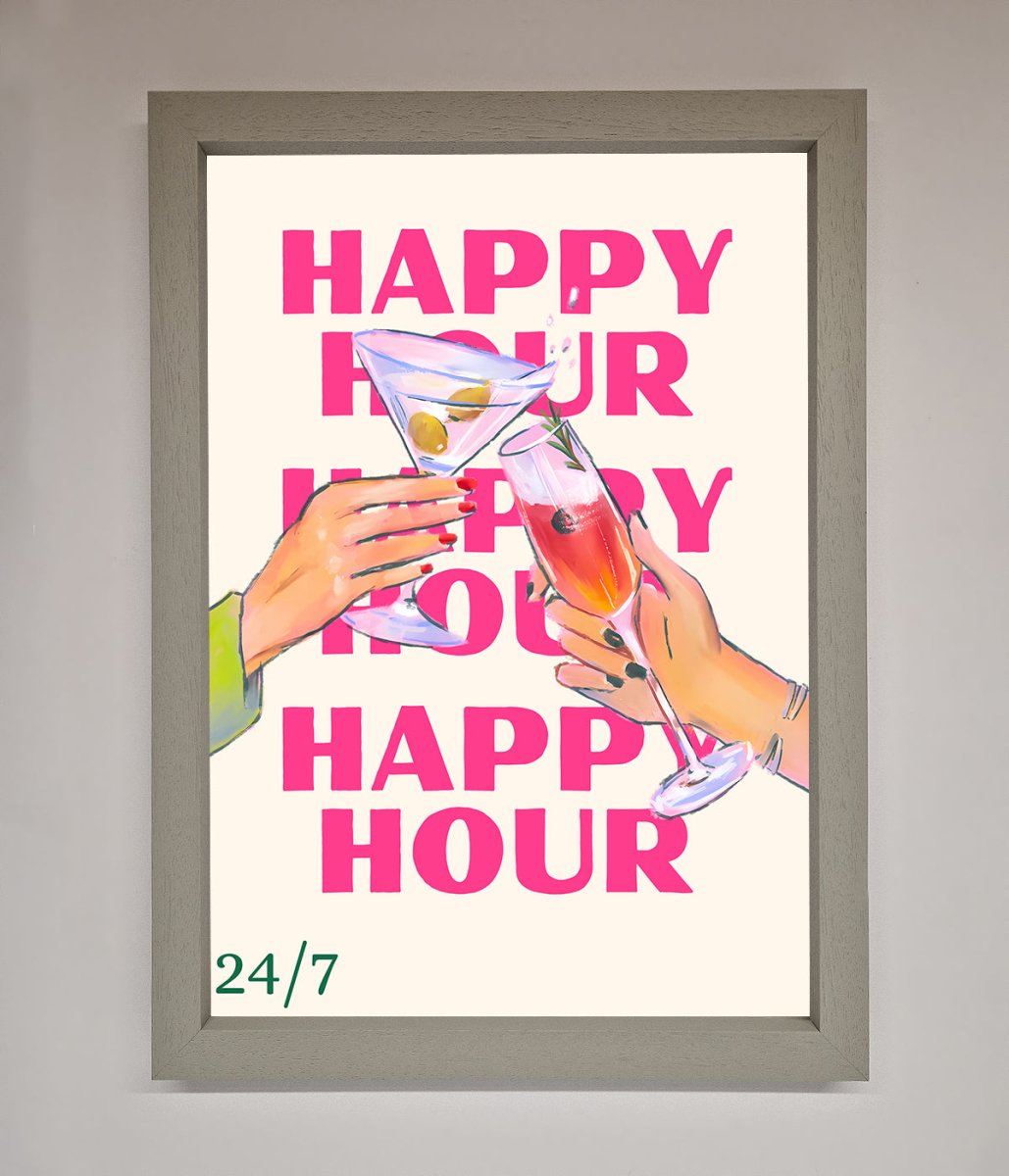 Happy Hour Framed Poster-3