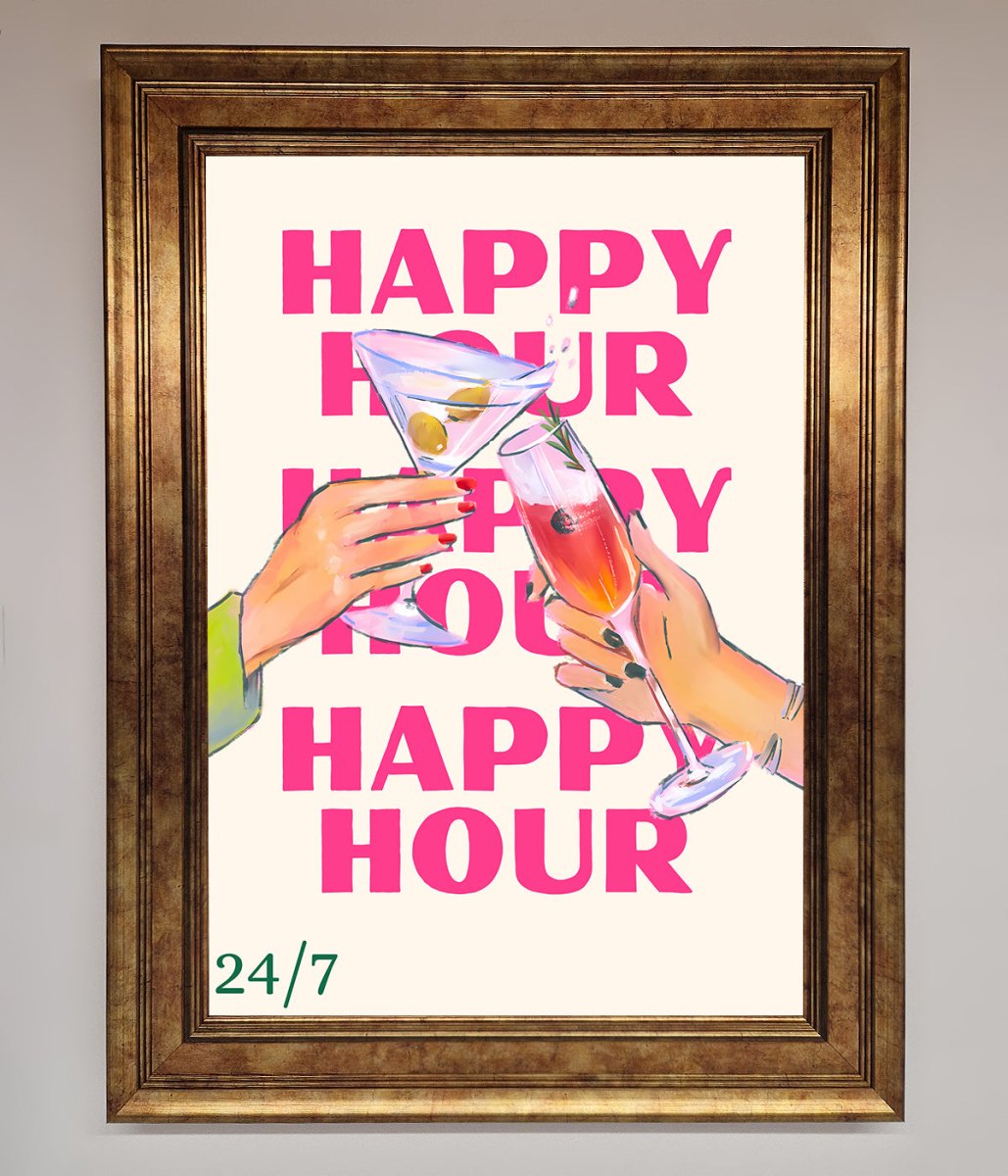 Happy Hour Framed Poster-7