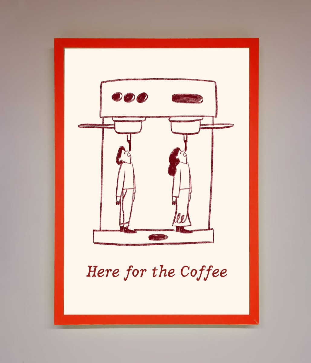 Here For The Coffee Framed Print-14