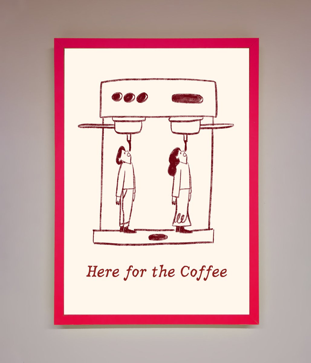 Here For The Coffee Framed Print-13