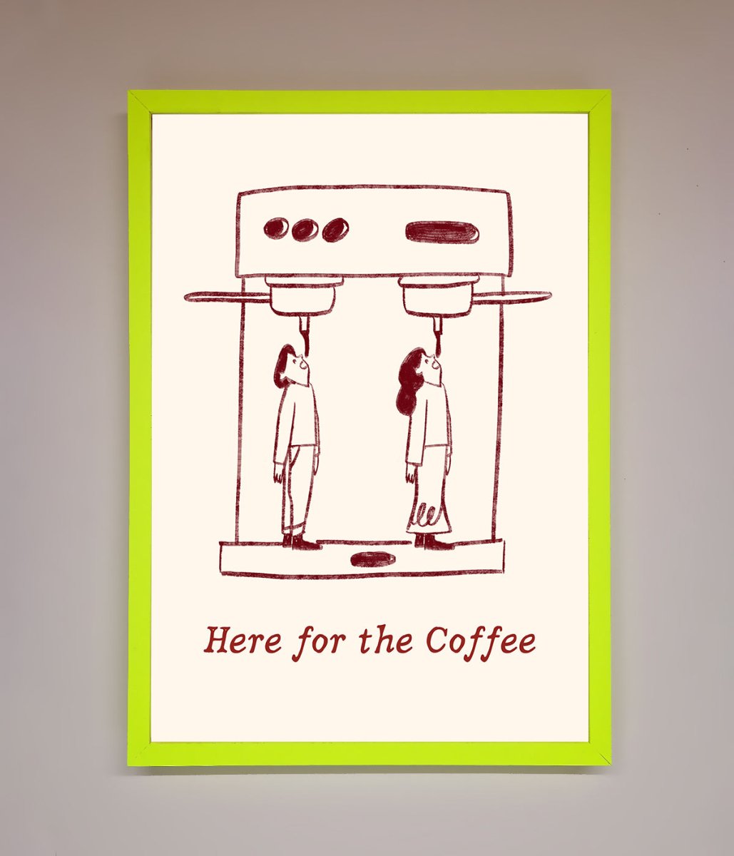 Here For The Coffee Framed Print-12