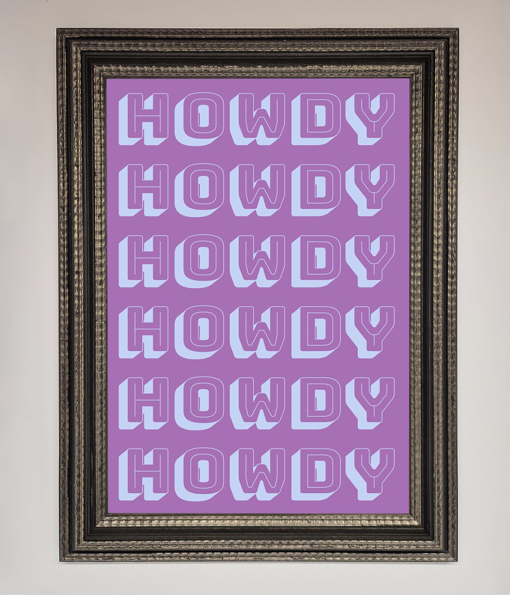 Howdy Howdy Framed Poster-17