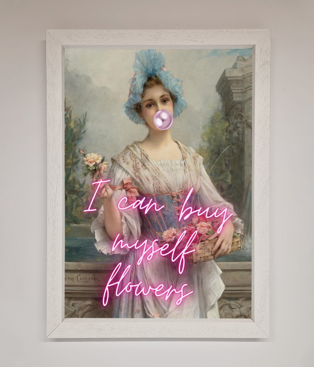 I Can Buy Myself Flowers Framed Print-0