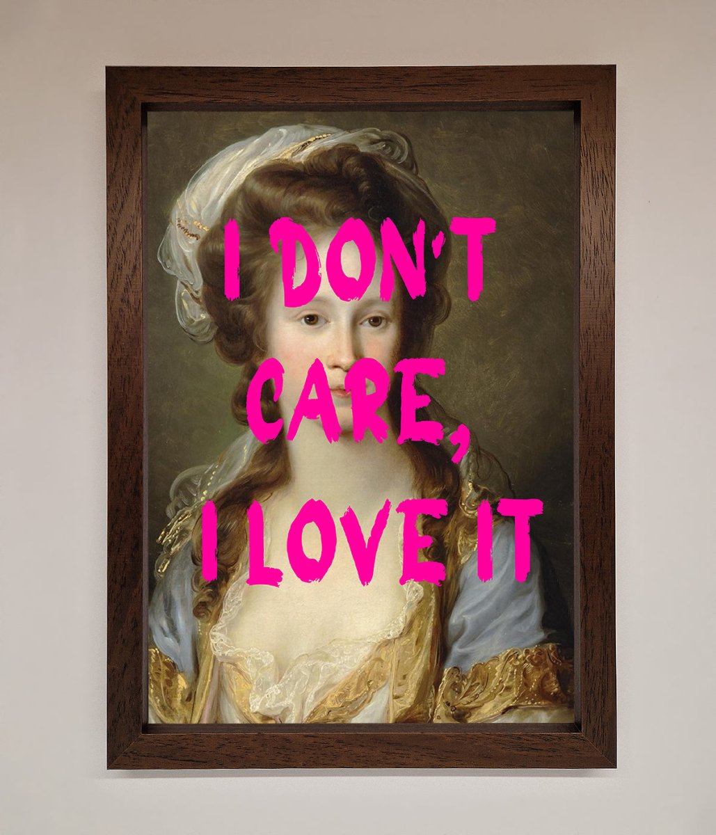 I Dont Care I Love It Framed Print-18