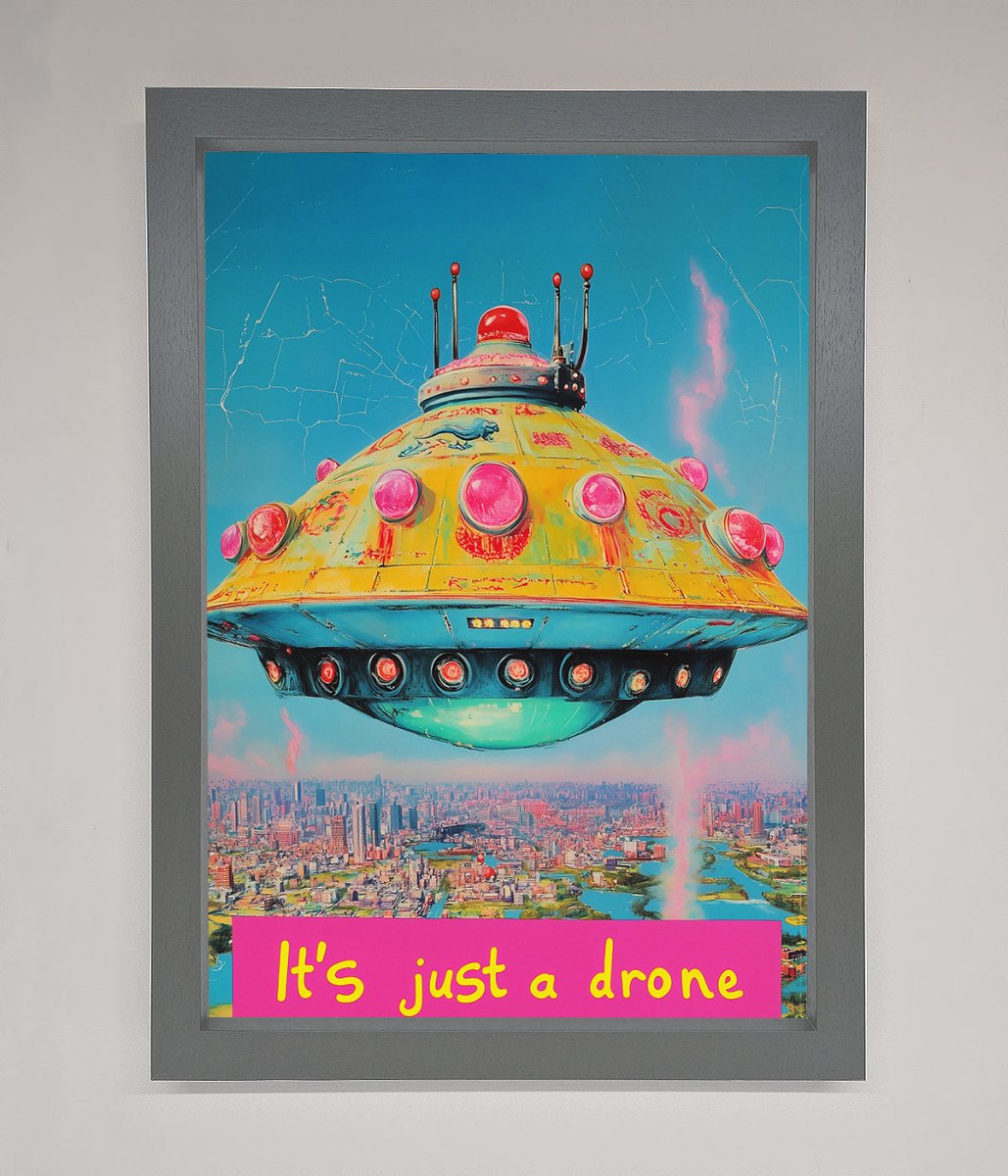 Its Just A Drone Framed Poster-4