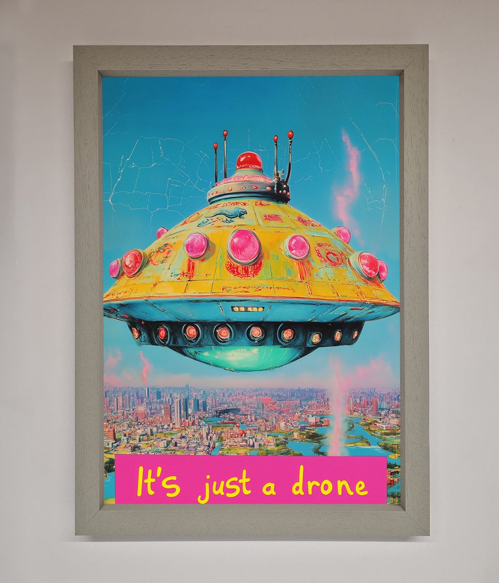 Its Just A Drone Framed Poster-3