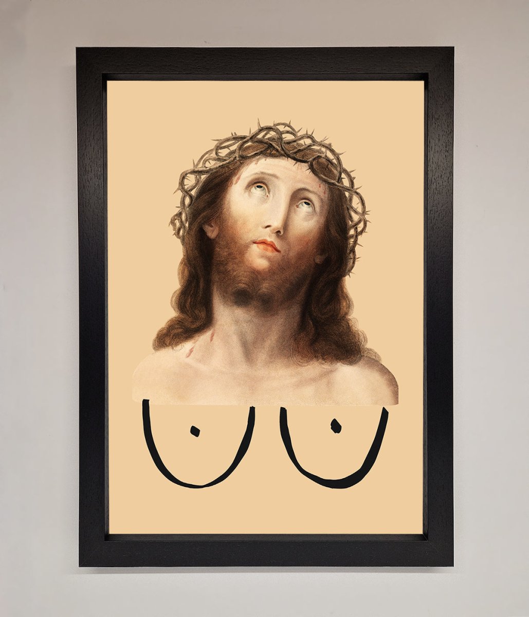 Jesus Breasts Framed Poster-1