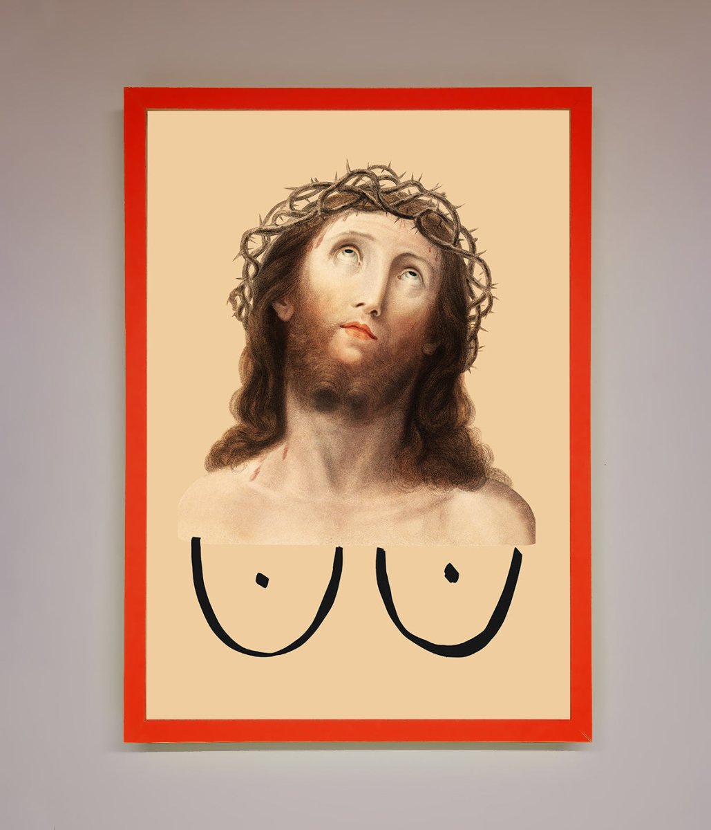 Jesus Breasts Framed Poster-14