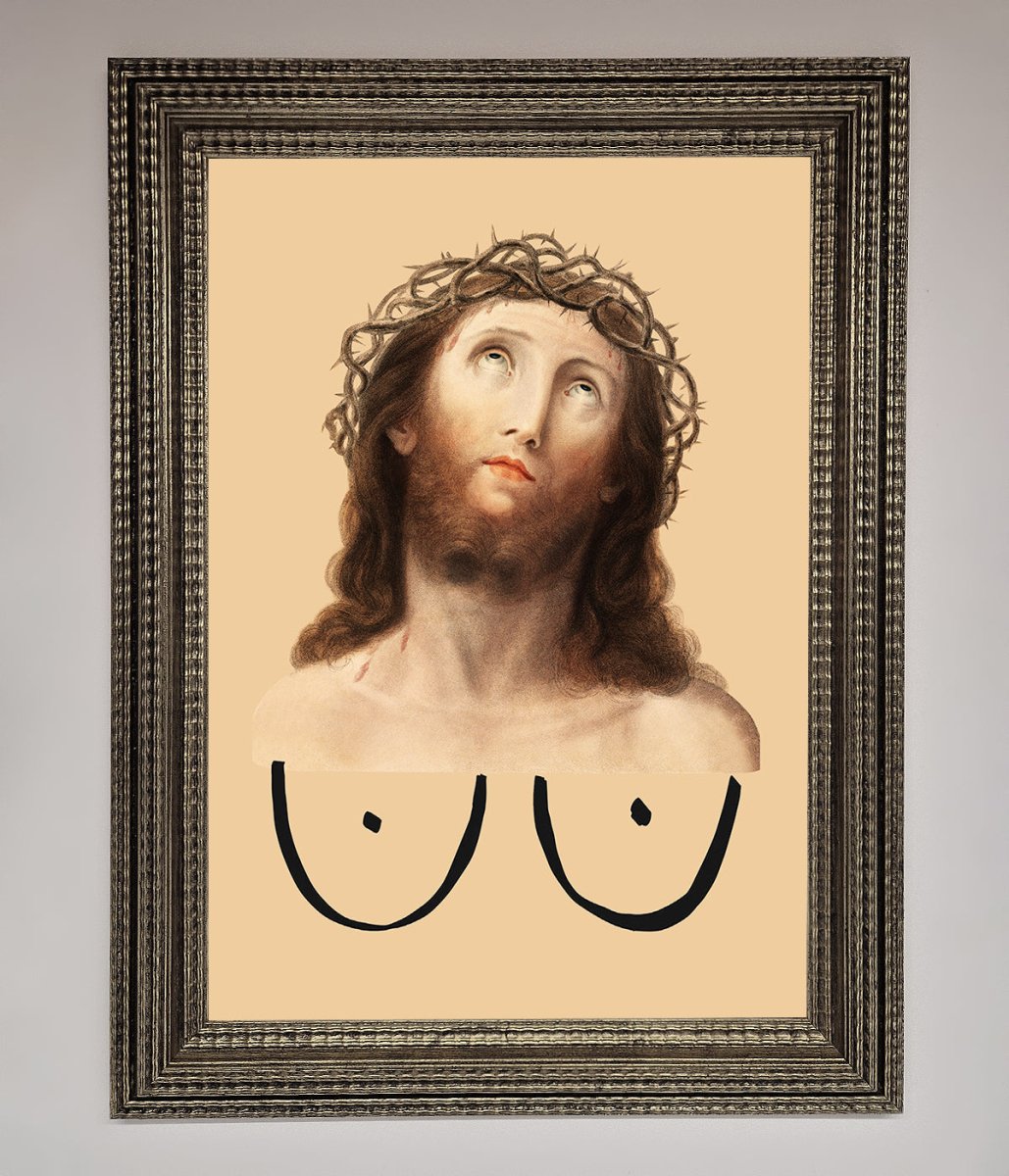Jesus Breasts Framed Poster-16