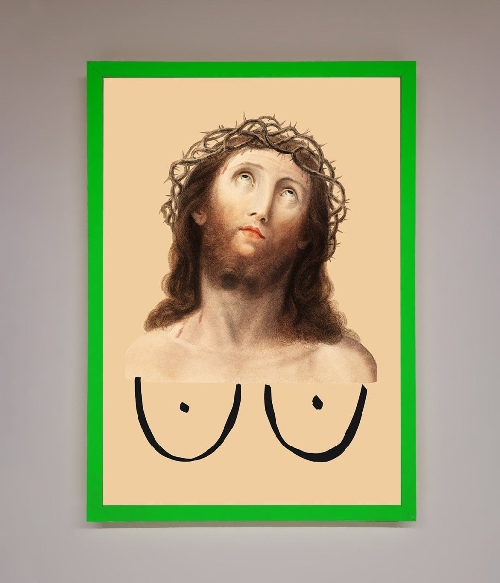 Jesus Breasts Framed Poster-11