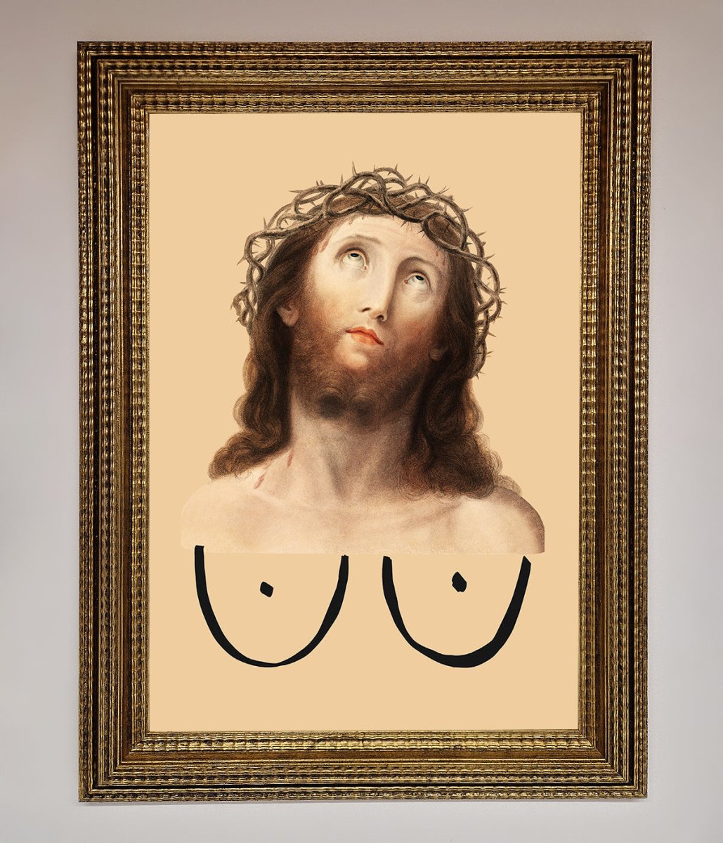 Jesus Breasts Framed Poster-15