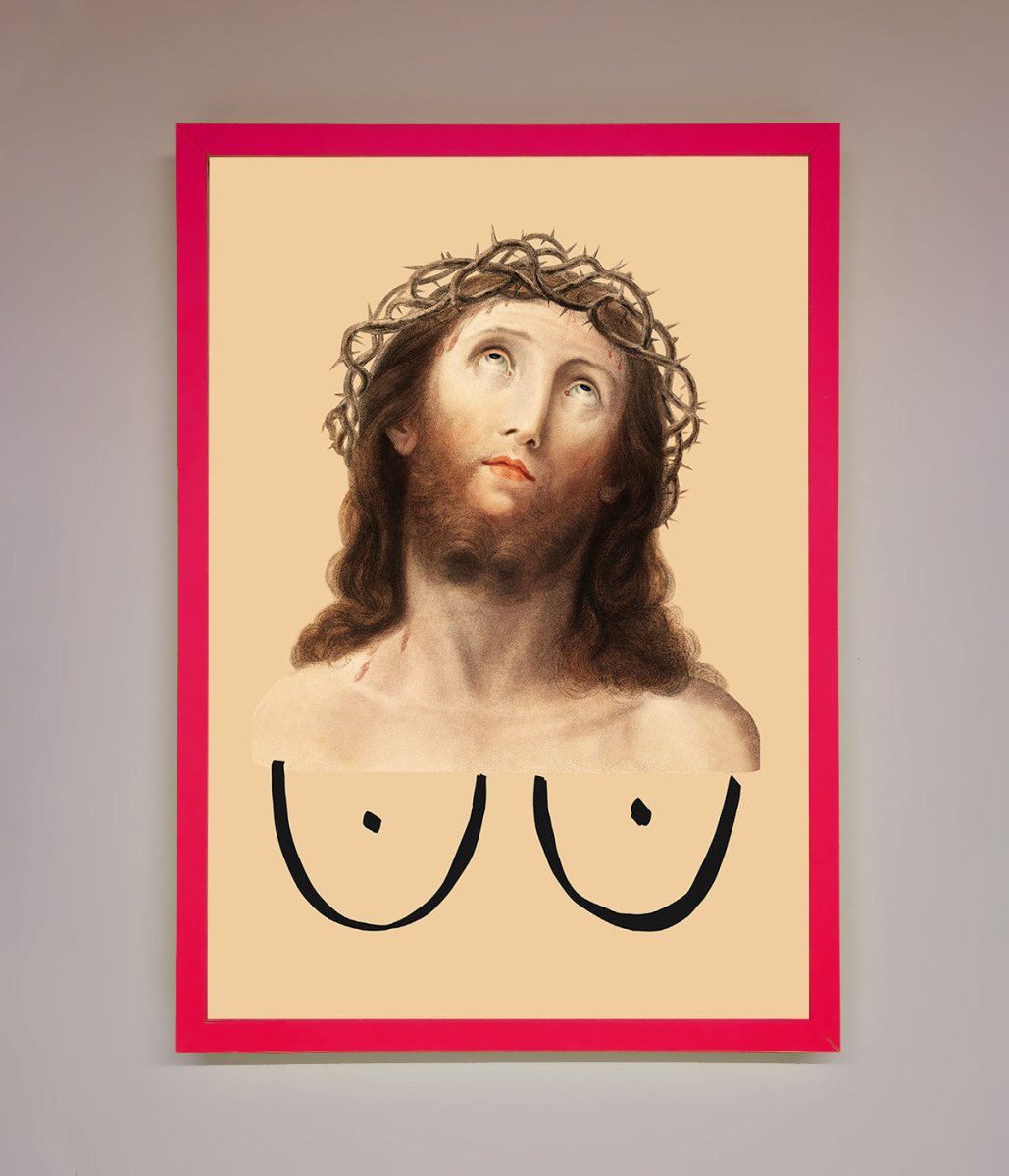 Jesus Breasts Framed Poster-13