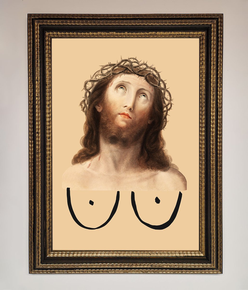 Jesus Breasts Framed Poster-18