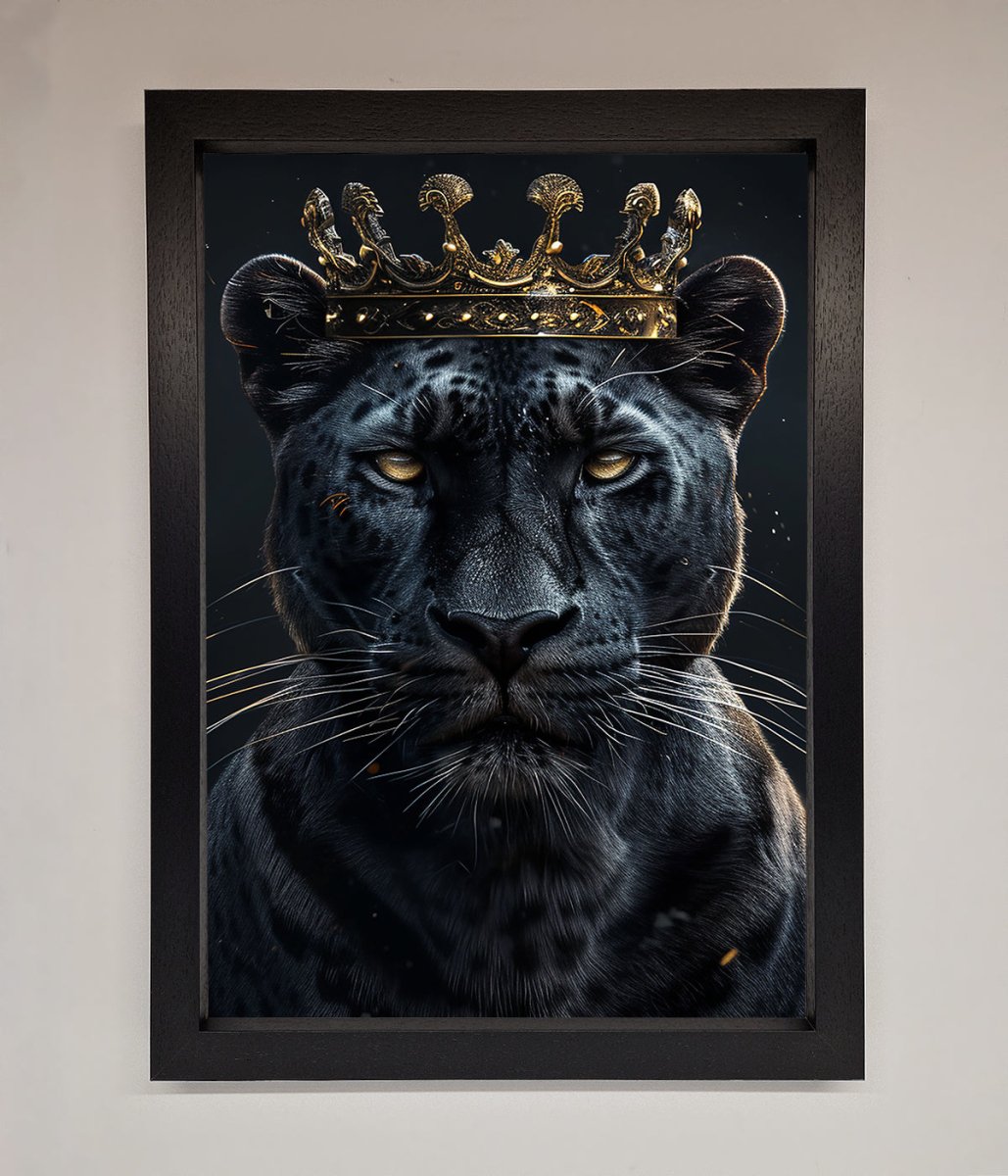 King Panther Framed Wall Art-1