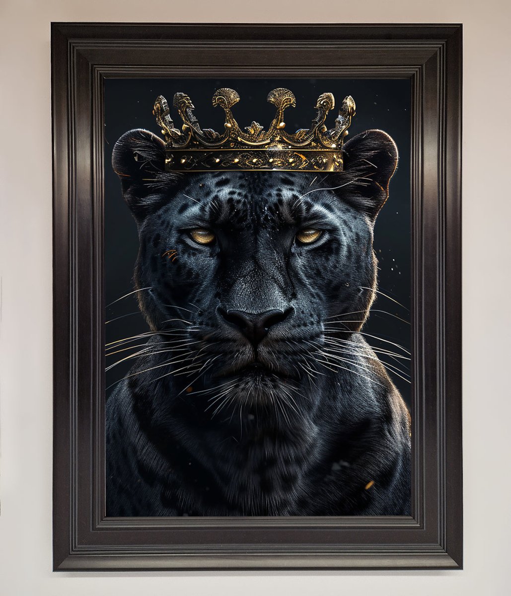 King Panther Framed Wall Art-0