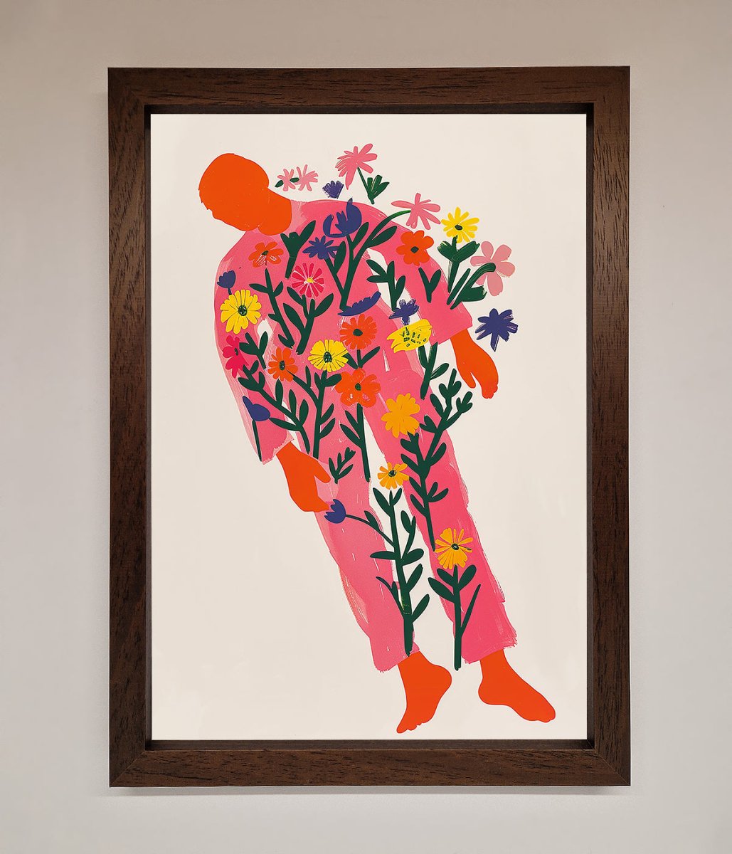 Laying In The Flowers Framed Poster-10