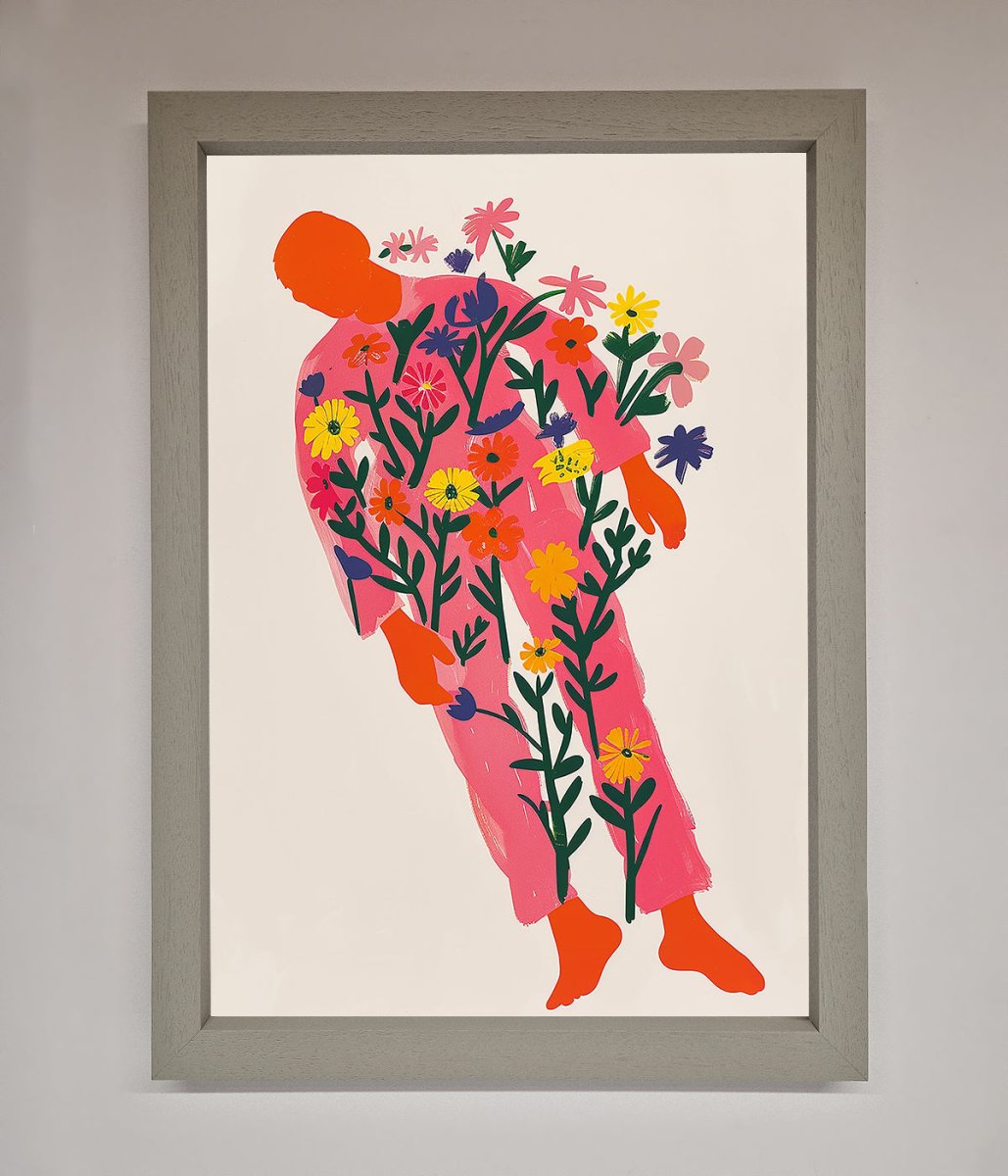 Laying In The Flowers Framed Poster-3