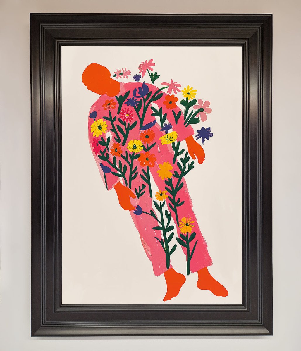 Laying In The Flowers Framed Poster-6