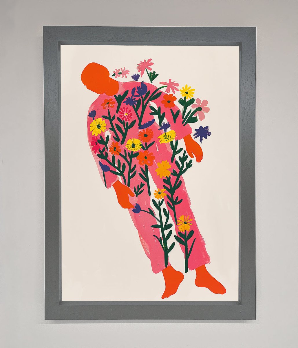 Laying In The Flowers Framed Poster-4