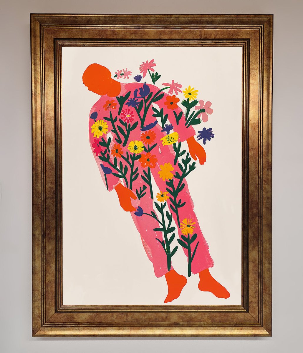 Laying In The Flowers Framed Poster-7
