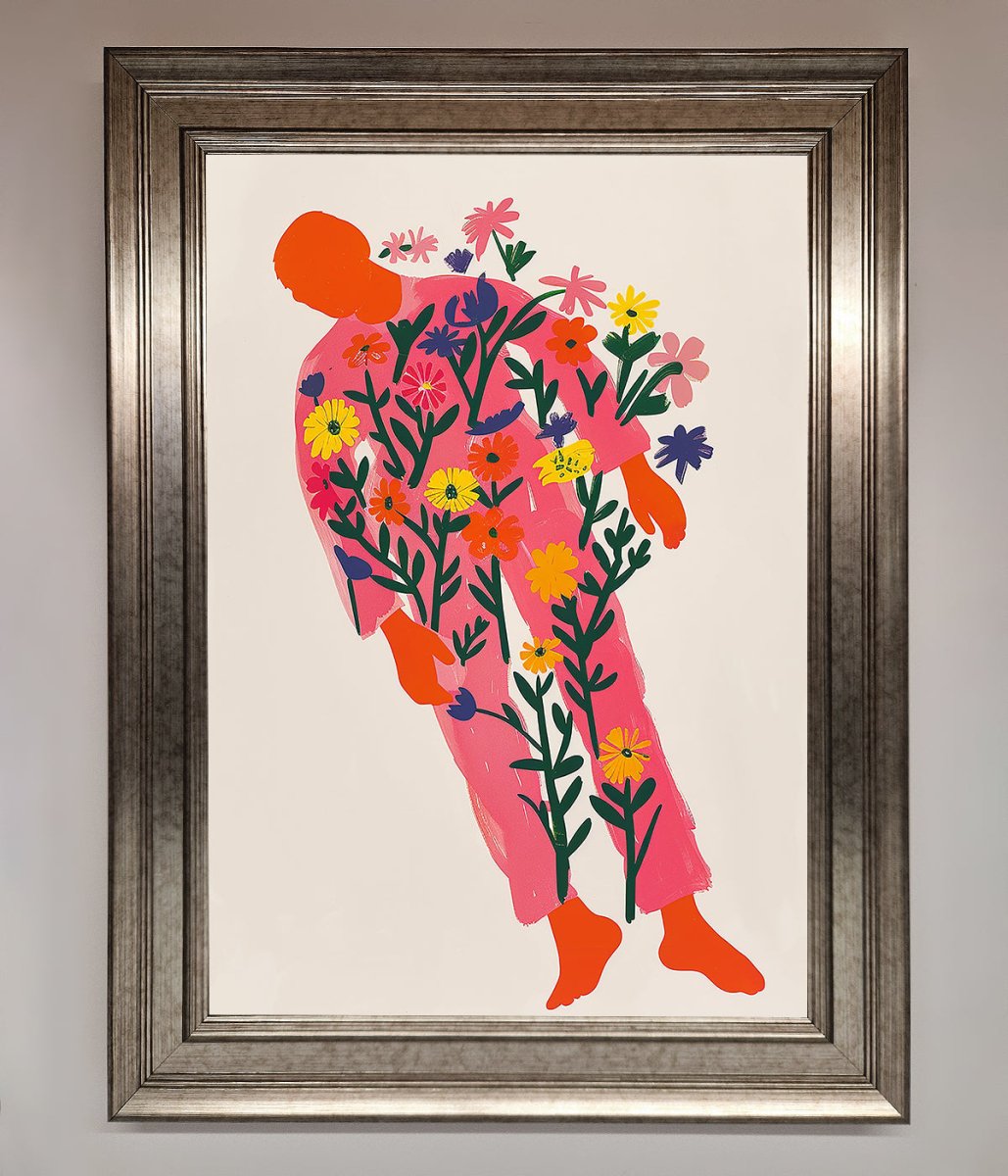 Laying In The Flowers Framed Poster-5