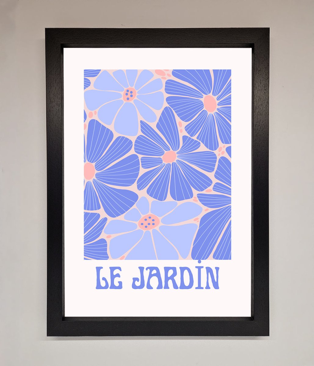 Le Jardin Blue Framed Poster-1