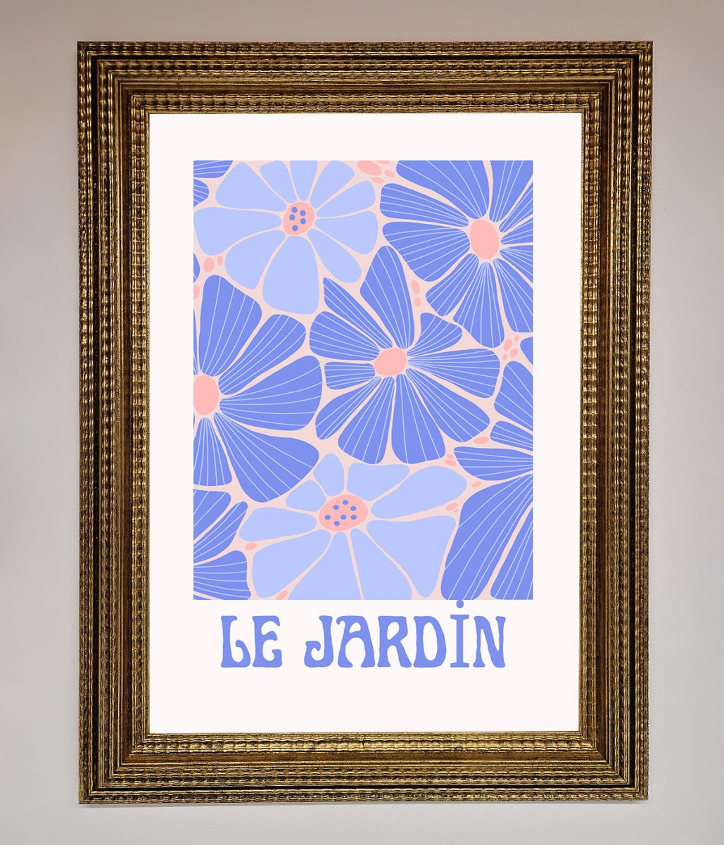 Le Jardin Blue Framed Poster-15