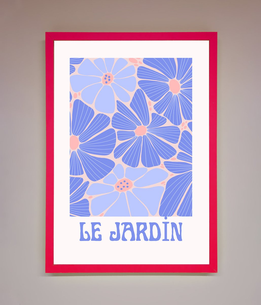 Le Jardin Blue Framed Poster-13