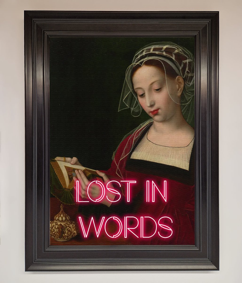 Lost In Words Medieval Framed Poster-15