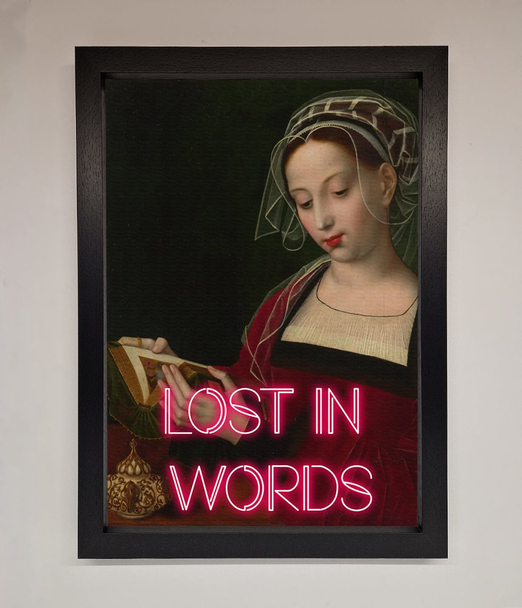 Lost In Words Medieval Framed Poster-1